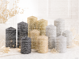 Weihnachtskerzen Glitter Glamour Kerzen