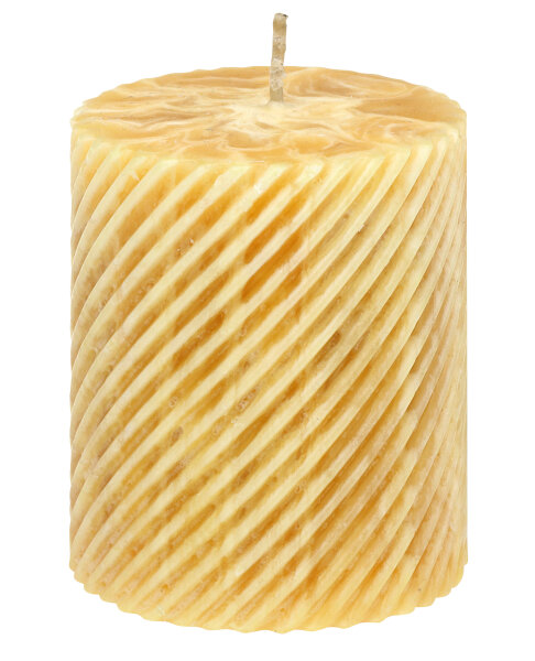100% Bienenwachs Stumpenkerze "Brissago" 80 x Ø 66 mm