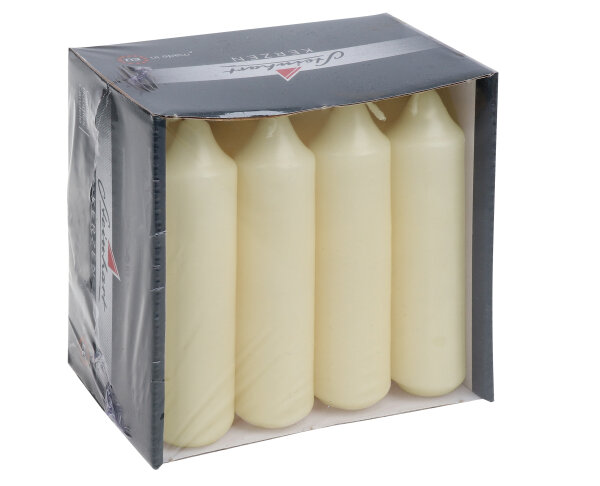 Adventskerzen Champagner 100 x Ø 25 mm, 12 Stück