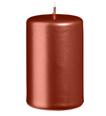 Stumpenkerzen Metallic Matt Kupfer Copper