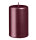 Stumpenkerzen Metallic Matt Rotbraun Burgundy