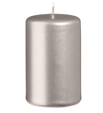 Stumpenkerzen Metallic Matt Stein