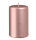 Stumpenkerzen Metallic Matt Taupe Rose