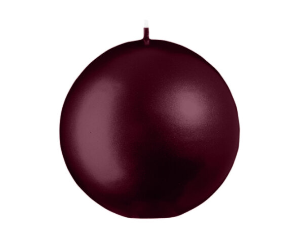Kugelkerzen Metallic Glanz Rotbraun Burgundy
