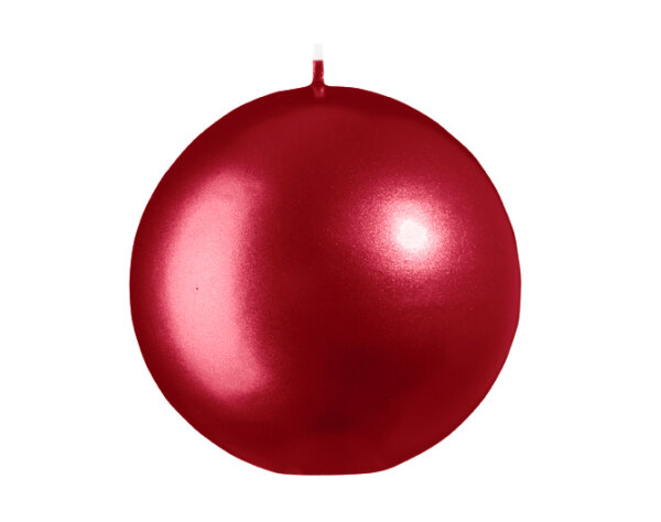 Kugelkerzen Metallic Glanz Weihnachtsrot Rot