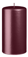 Stumpenkerzen Metallic Matt Rotbraun Burgundy 150 x...