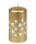 Stumpenkerze "Glitzersterne" Gold 110 x Ø 57 mm
