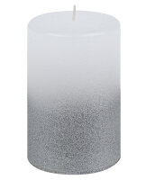 Stumpenkerze "KARMEN" Silber 100 x Ø 68 mm