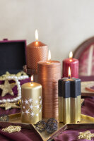 Sternkerze "CHRISTINE" Schwarz/Gold 110 x...