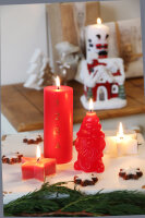 Stabkerze Adventskalenderkerze 1 - 4 "Ariana" Rot 120 x Ø 46 mm