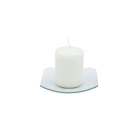 Kerzenschale, Glasteller Eckig 12 x 12 cm