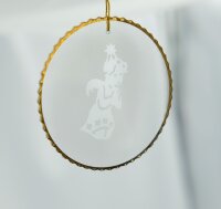 Weihnachtsschmuck, Fensterbild mit Faden "Engel...