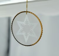 Weihnachtsschmuck, Fensterbild mit Faden...