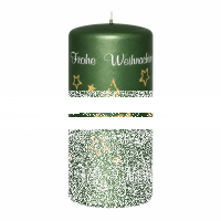 Merry Christmas Weihnachtskerzen Grün Matt 130 x...