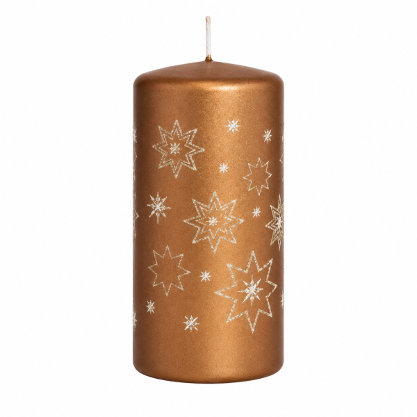 Stellato Stumpenkerzen Brandy Matt 120 x Ø 60 mm, 4 Stück