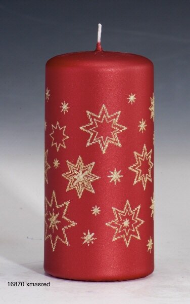 Stellato Stumpenkerzen X-Mas Red Matt 120 x Ø 60 mm, 4 Stück