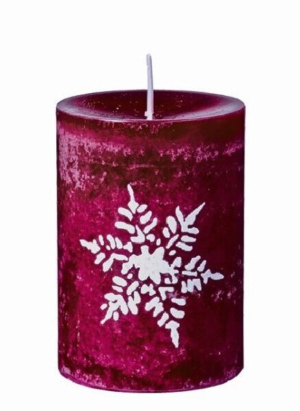 Flake (durchgefärbte Kerzen) Brombeere 80 x Ø 55 mm, 4 Stück