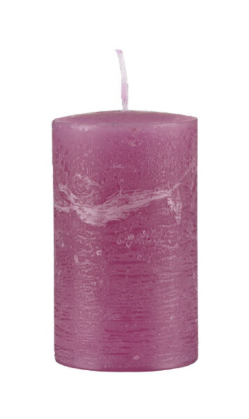Rustic durchgefärbte Stumpenkerzen Pink 100 x Ø 50 mm, 1 Stück