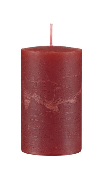 Rustic durchgefärbte Stumpenkerzen Weihnachtsrot 100 x Ø 60 mm, 1 Stück