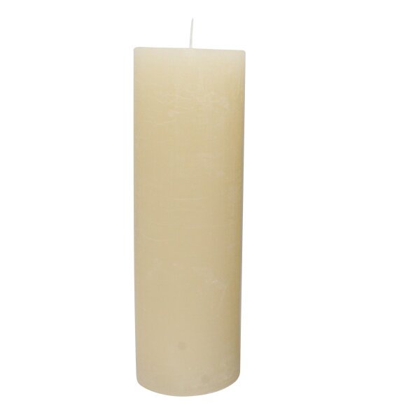durchgefärbte Rustic Stumpenkerzen Creme 300 x Ø 100 mm, 1 Stück