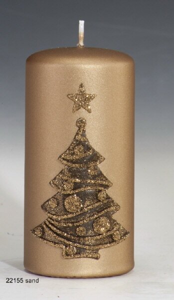 Albero (Weihnachtskerzen) Sand Matt 120 x Ø 60 mm, 4 Stück