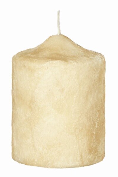 Stumpenkerzen Velour Effekt Beige 80 x Ø 60 mm, 4 Stück