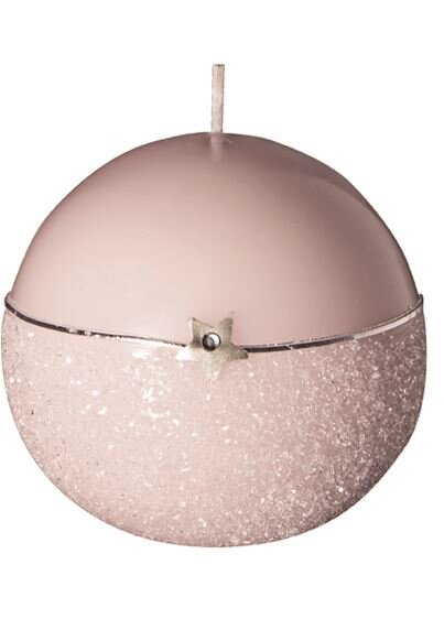 Weihnachtskerzen Kugelkerzen Holy Taupe Rose Ø 7 cm, 4 Stück