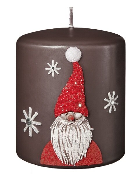 Santa Claus (Weihnachtskerzen) Mocca 120 x Ø 100 mm, 1 Stück