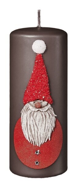 Santa Claus (Weihnachtskerzen) Mocca 150 x Ø 60 mm, 4 Stück