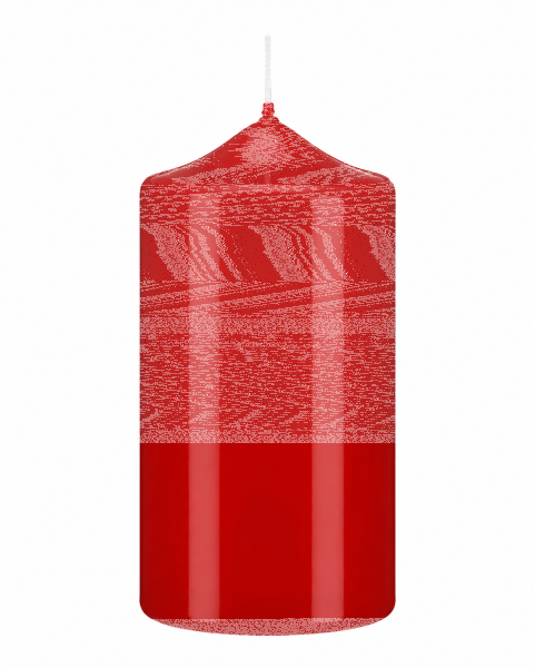 Lackkerzen Hochglanz Stumpenkerzen Rot 150 x Ø 80 mm, 4 Stück