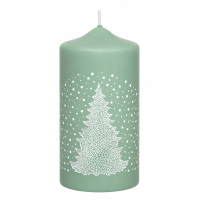 Adventskerzen Weihnachtsbaum in Samt-Optik Salbei 150 x...