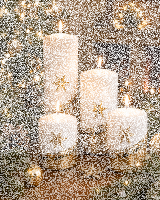 Weihnachtskerzen Advent-Set Elfenbein