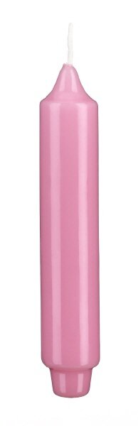 Lackkerzen Hochglanz Stabkerzen mit Zapfenfuß Rosa 250 x Ø 30 mm, 12 Stück
