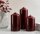 Lackkerzen Hochglanz Stumpenkerzen Bordeaux 200 x Ø 80 mm, 2 Stück