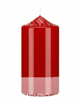 Lackkerzen Hochglanz Stumpenkerzen Weihnachtsrot...