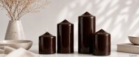 Lackkerzen Hochglanz Stumpenkerzen Chocolate Schokolade 300 x Ø 80 mm, 2 Stück