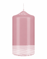 Lackkerzen Hochglanz Stumpenkerzen Rosa 150 x Ø 60...