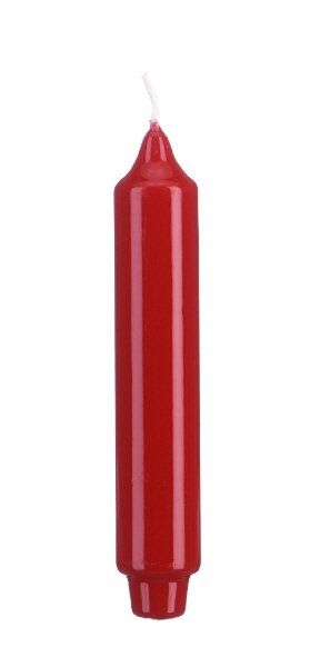 Lackkerzen Hochglanz Stabkerzen mit Zapfenfuß Rot 170 x Ø 30 mm, 12 Stück