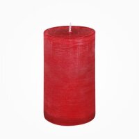 Nordische Reifkerzen Rot Ø 80 x 150 mm, 1 Stück