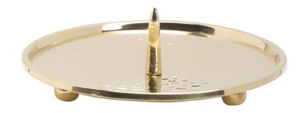 Kerzenteller Gold Ø 12 cm innen mit Dorn