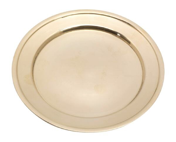 Kerzenteller Messing Gold glatt Ø 11 cm
