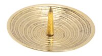 Rillen-Teller Gold mit Dorn Ø 10 cm