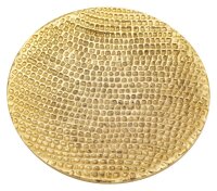 Kerzenteller Wabenstruktur Alu goldoptik Ø 12 cm