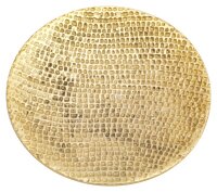 Kerzenteller Wabenstruktur Alu goldoptik Ø 14 cm