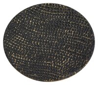 Kerzenteller Wabenstruktur Alu schwarz/gold Ø 12 cm