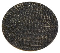 Kerzenteller Wabenstruktur Alu schwarz/gold Ø 14 cm