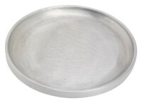 Teller, Kerzenteller rund Ø 17 cm Silber Matt