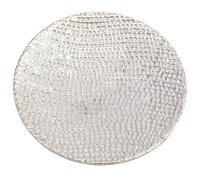 Kerzenteller Wabenstruktur Alu silberoptik Ø 14 cm