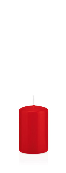 Stumpenkerzen "4er Riegel", getaucht Rot 80 x 50 mm