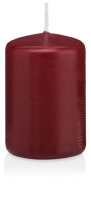 Stumpenkerzen "4er Riegel", getaucht Bordeaux 80 x 50 mm